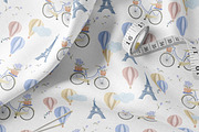 Watercolor Paris Seamless Patterns, a Pattern Graphic by Oksana Dovhopol Art (Thumbnail 2 of 13)