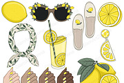 Lemon Clipart, a Food Illustration by GlamArtZhanna (Thumbnail 2 of 5)