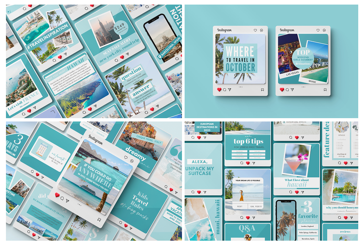 800 Canva Travel Templates, a Social Media Template by Oh So Social Boutique (Photo 3 of 7)
