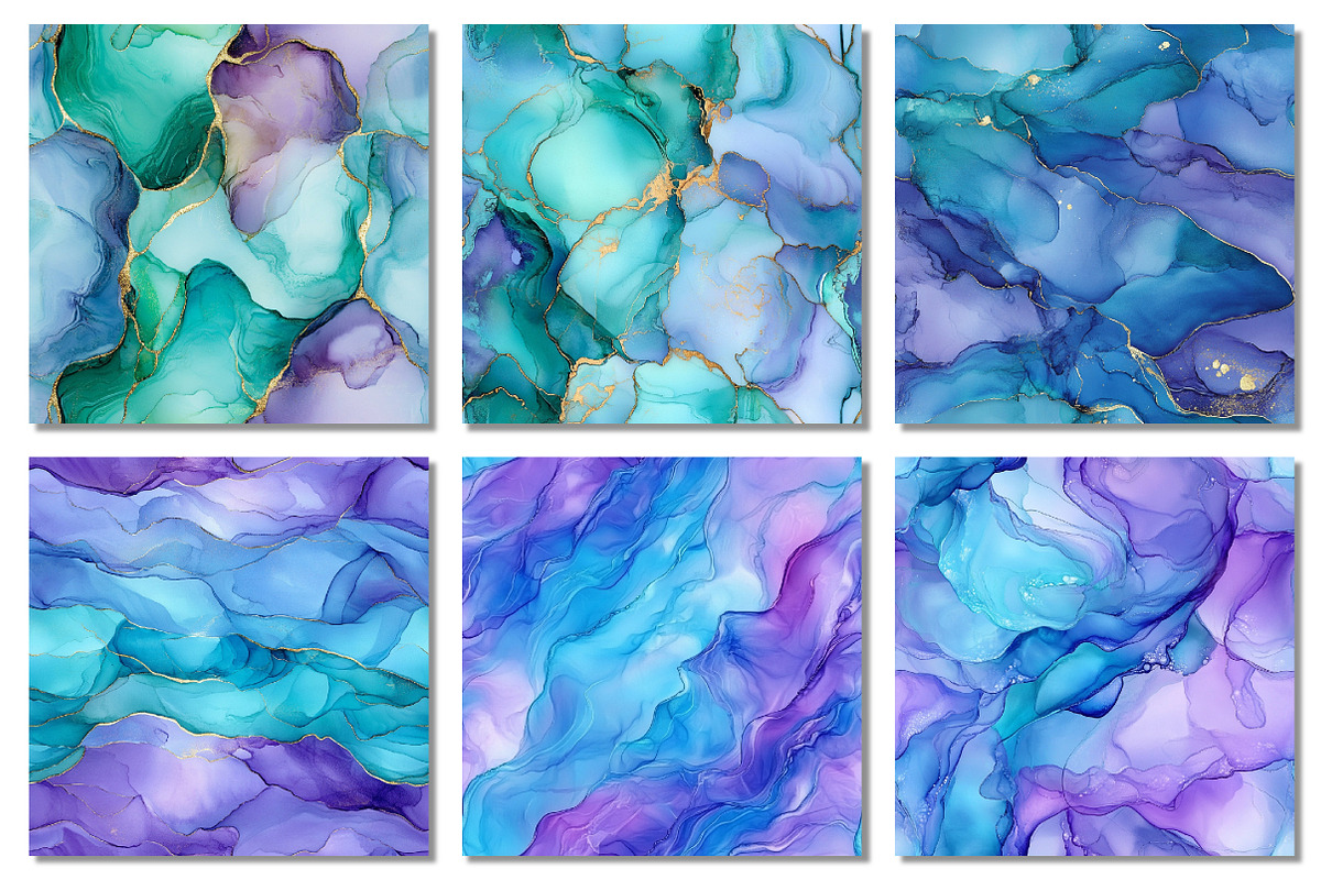 Mermaid Seamless Alcohol Ink Texture, a Texture Graphic by Dream Creation (Photo 3 of 7)