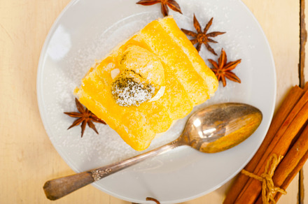cream roll cake dessert and spices, a Food & Drink Photo by keko64