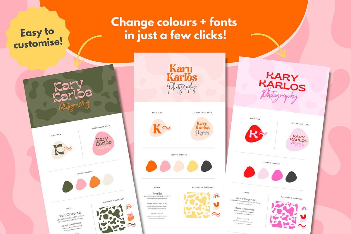 Bold logo design, Canva Branding Kit, a Branding & Logo Template by Kurly Creative (Photo 4 of 12)