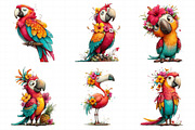 Whimsical Summer Tropical Bird Clipa, an Illustration by Daily.Designs (Thumbnail 6 of 6)