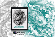 Koi Carp Fish Designs for Procreate, a Brush Add-On by Torus1 (Thumbnail 1 of 8)