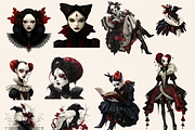 PECULIAR GOTHIC PEOPLE CLIPART, a Person Illustration by Daring Digies (Thumbnail 2 of 10)