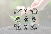 Gardening line icons, an Outline Icon by Lyolya Profitrolya (Thumbnail 2 of 3)