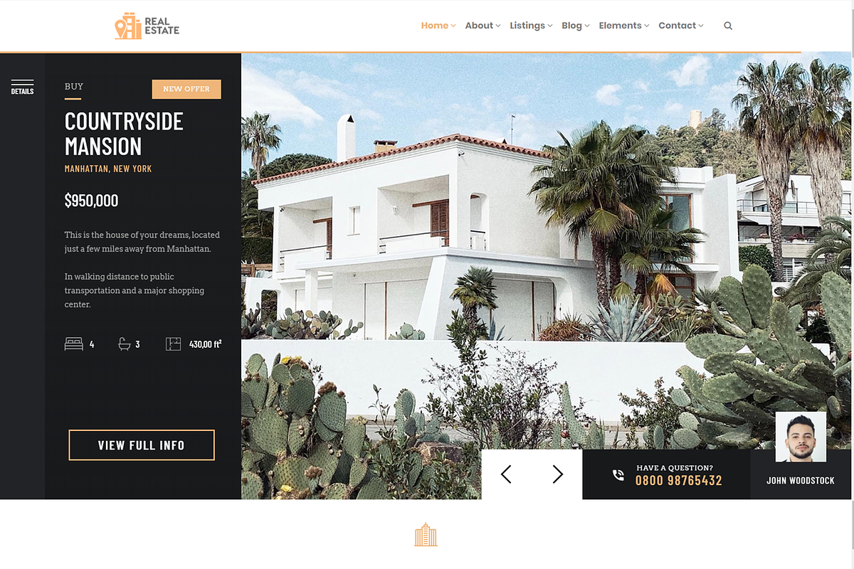 Real Estate WordPress Theme, a WordPress Template by Visualmodo (Photo 10 of 11)