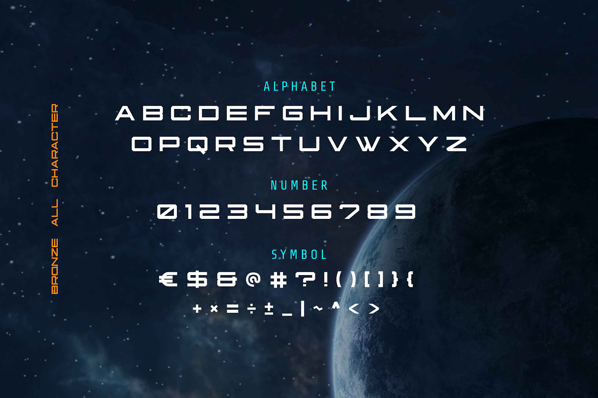 Bronze - Modern and Futuristic Font preview 6
