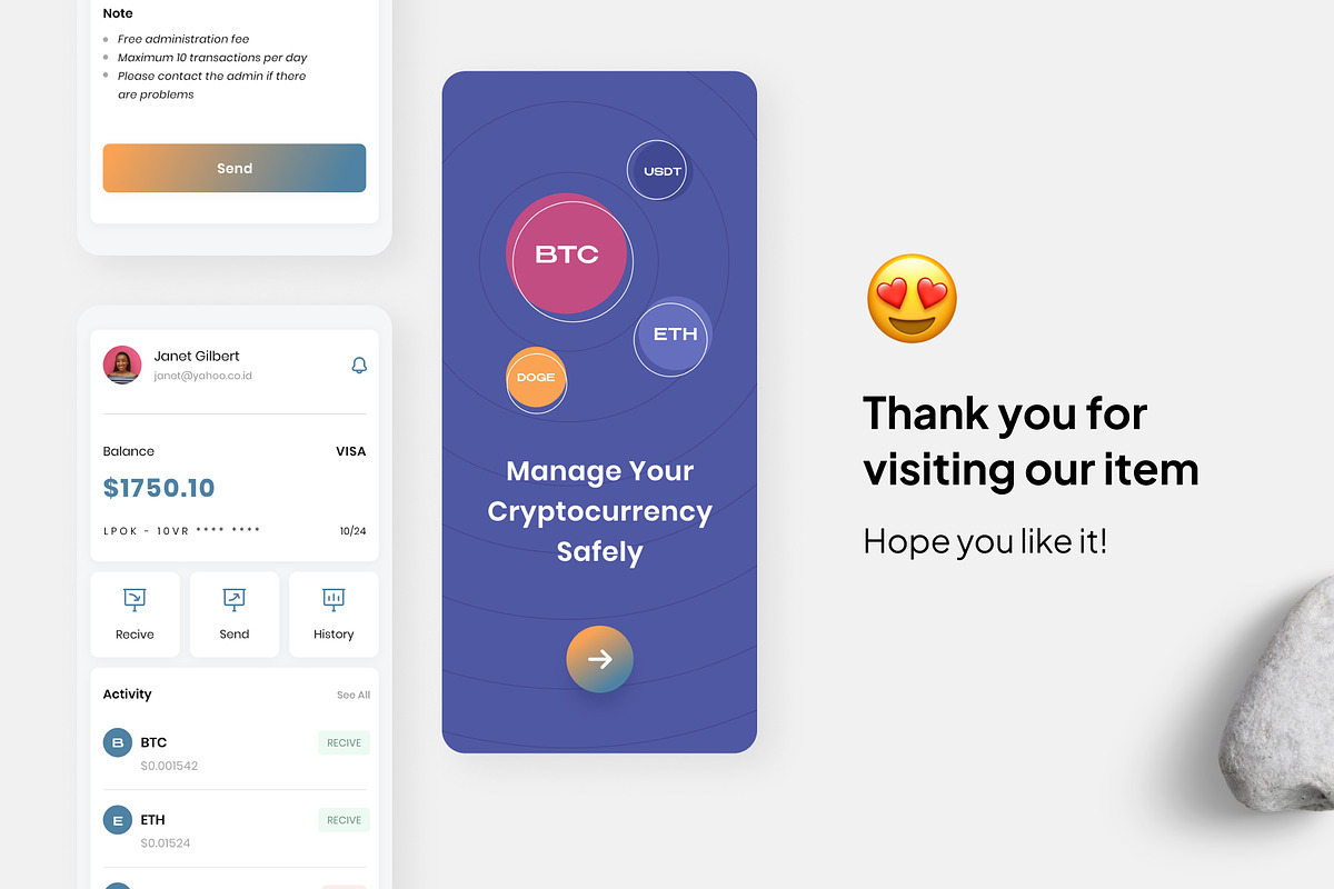 Cryptopedia - Crypto Wallet App, an UI Kit Template by Panen Creative (Photo 3 of 3)