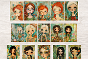 FLORAL WHIMSICAL GIRLS JUNK JOURNAL, a Person Illustration by Daring Digies (Thumbnail 2 of 7)