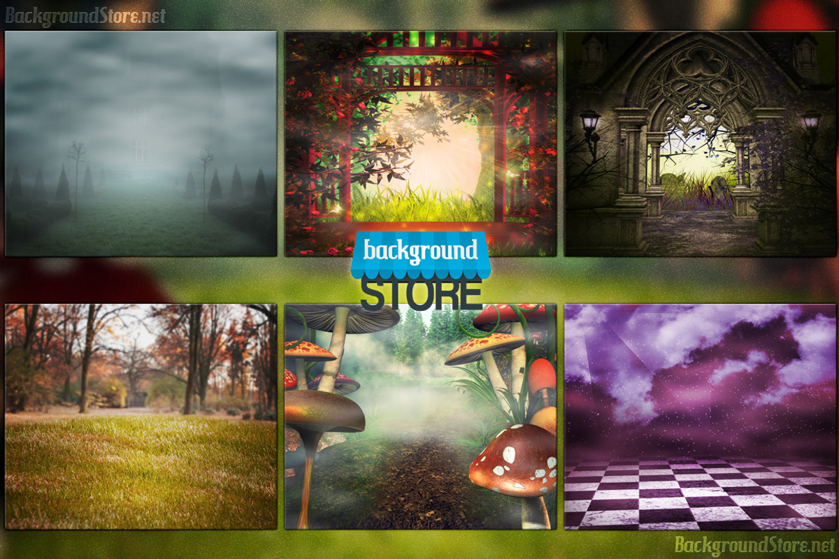 Fantasy Backgrounds Bundle preview 2
