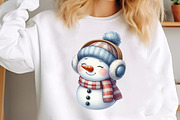 Christmas Snowman Clipart Bundle, an Illustration by SinaCreation (Thumbnail 5 of 7)