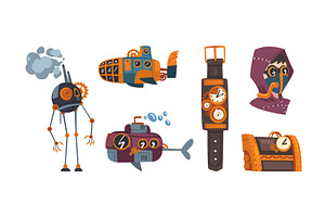 Steampunk Mechanical Retro Object, an Object Illustration by TopVectors