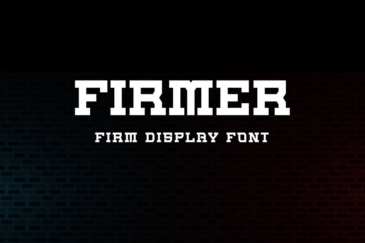 Firmer - Display Slab Serif Font, a Slab Serif Font by Mightyfire (Photo 1 of 3)