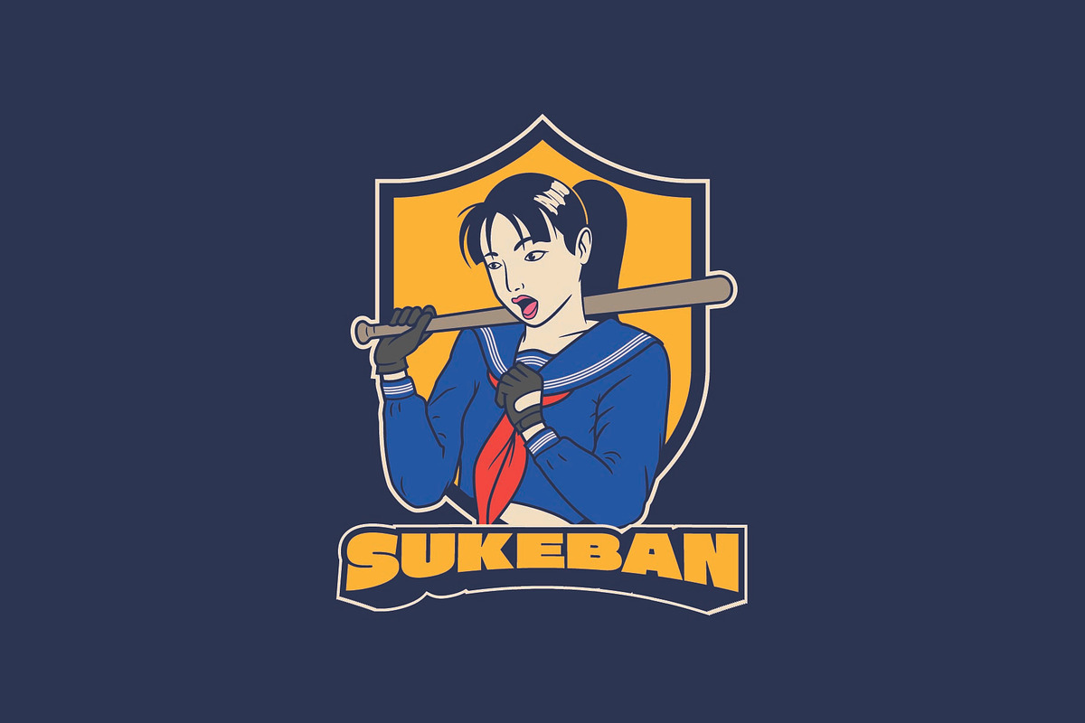 Sukeban Logo Template, a Branding & Logo Template by Kreasi Malam (Photo 2 of 4)