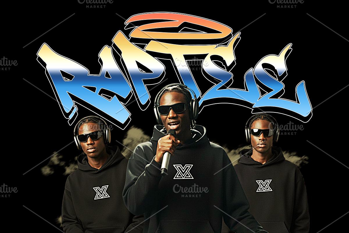 Editable Rap Tee Template - PSD File preview 5