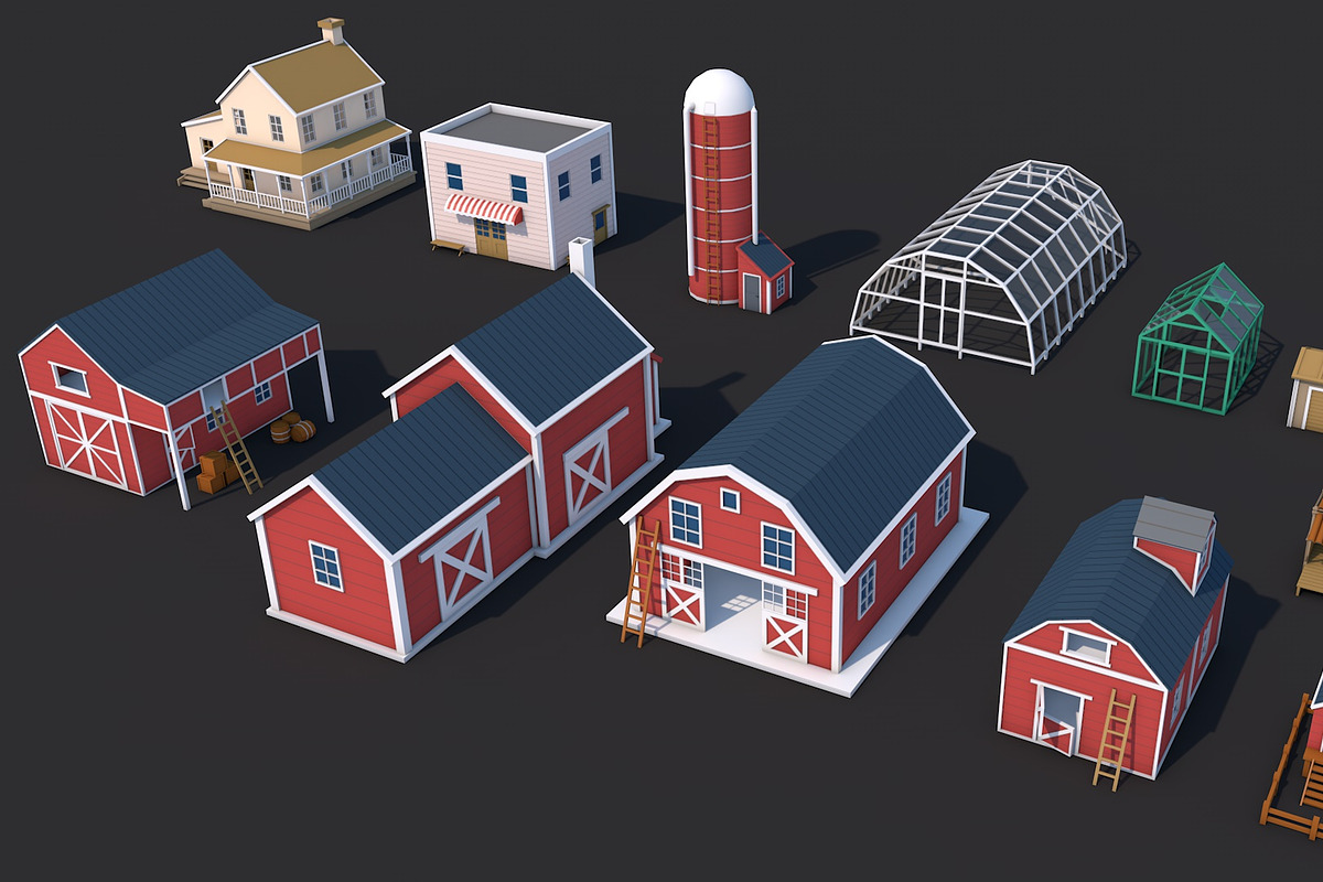 Low Poly Farm House and Animals Pack, an Architecture 3D Model by multimedia4ds (Photo 13 of 14)