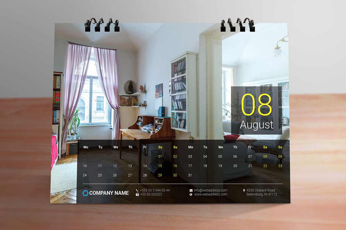 Calendar for 2020 | Desk Calendar, a Stationery Template by graphicbox (Photo 5 of 5)
