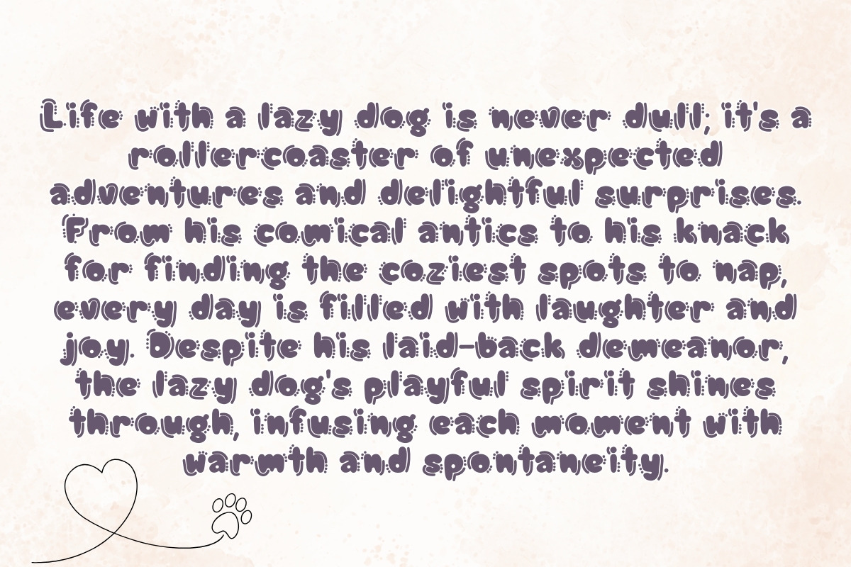 LAZY DOG - Handwritting, a Handwritten Font by Charmingbear59.design (Photo 3 of 5)