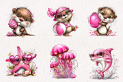 Beach Animals Clipart PNG, an Illustration by CreationArt (Thumbnail 5 of 7)