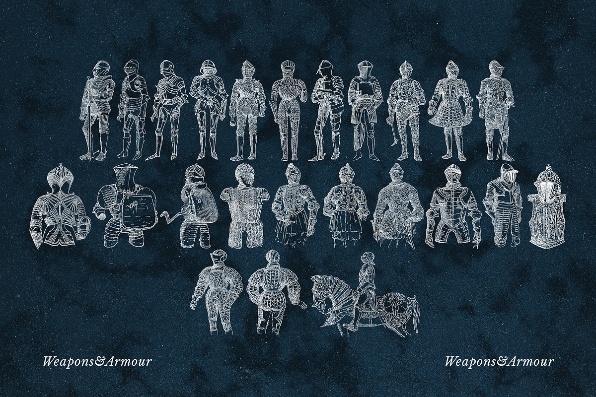 Medieval Weapons and Armour Vectors, an Object Graphic by Freezerondigital (Photo 10 of 12)