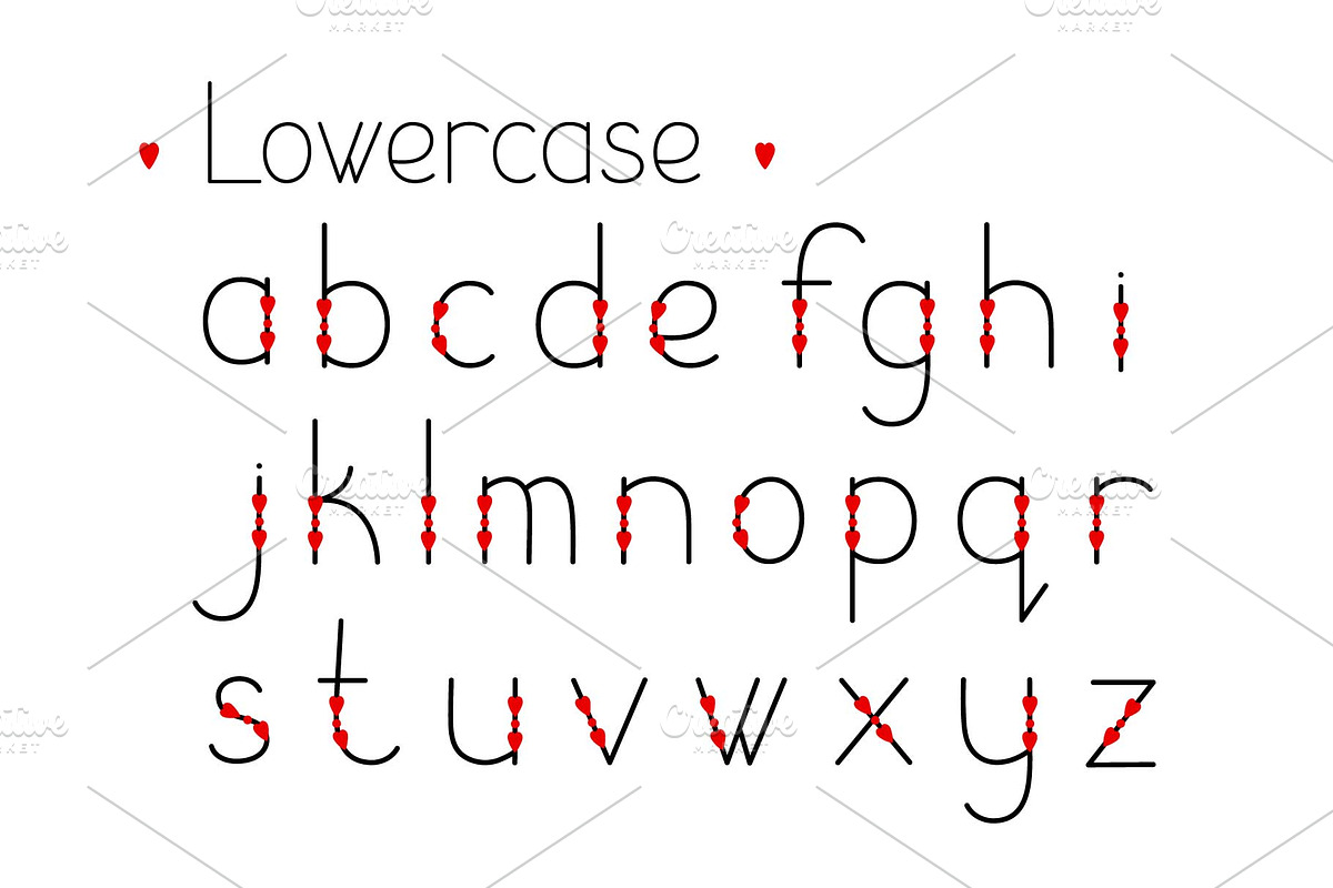 Heartful decorated font, a Sans Serif Font by Contes_de_fée (Photo 4 of 9)