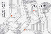 3D Pixelated Geometry Pack, a Graphic by softulka (Thumbnail 6 of 8)