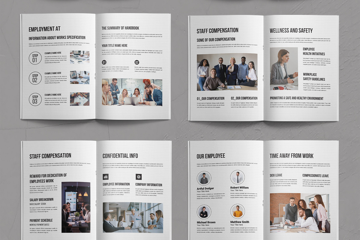 HR Employee Handbook Design, a Brochure Template by ContestDesign (Photo 3 of 3)
