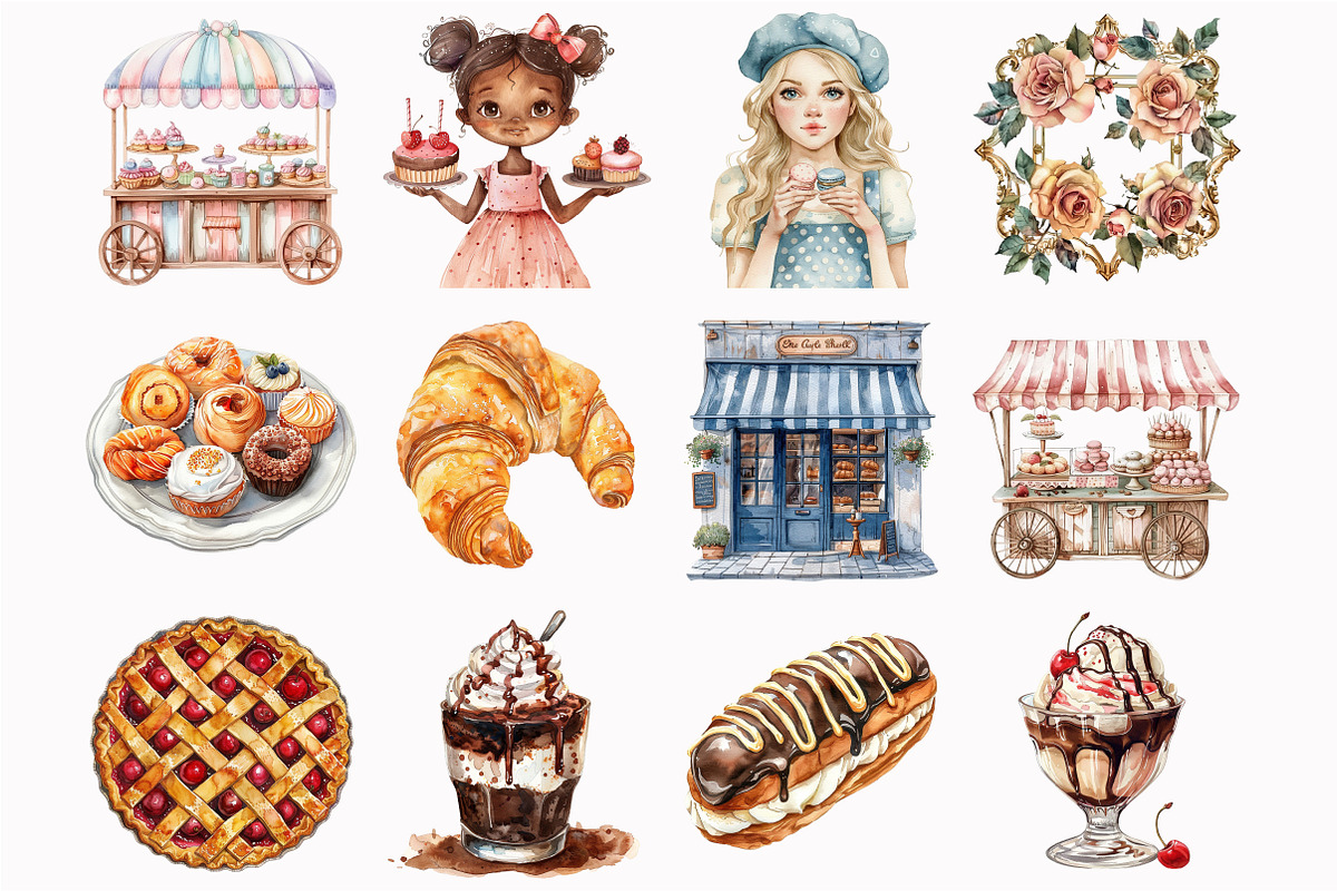 French Bakery Clipart, an Illustration by Design Market (Photo 5 of 5)