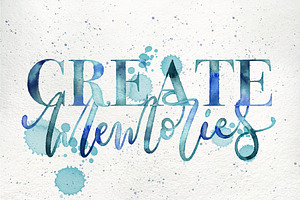 Watercolor Lettering Procreate Kit