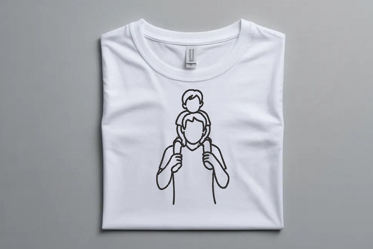 Father Son Line Art Embroidery Desig, an Illustration by Purpose Ekbal (Photo 2 of 3)