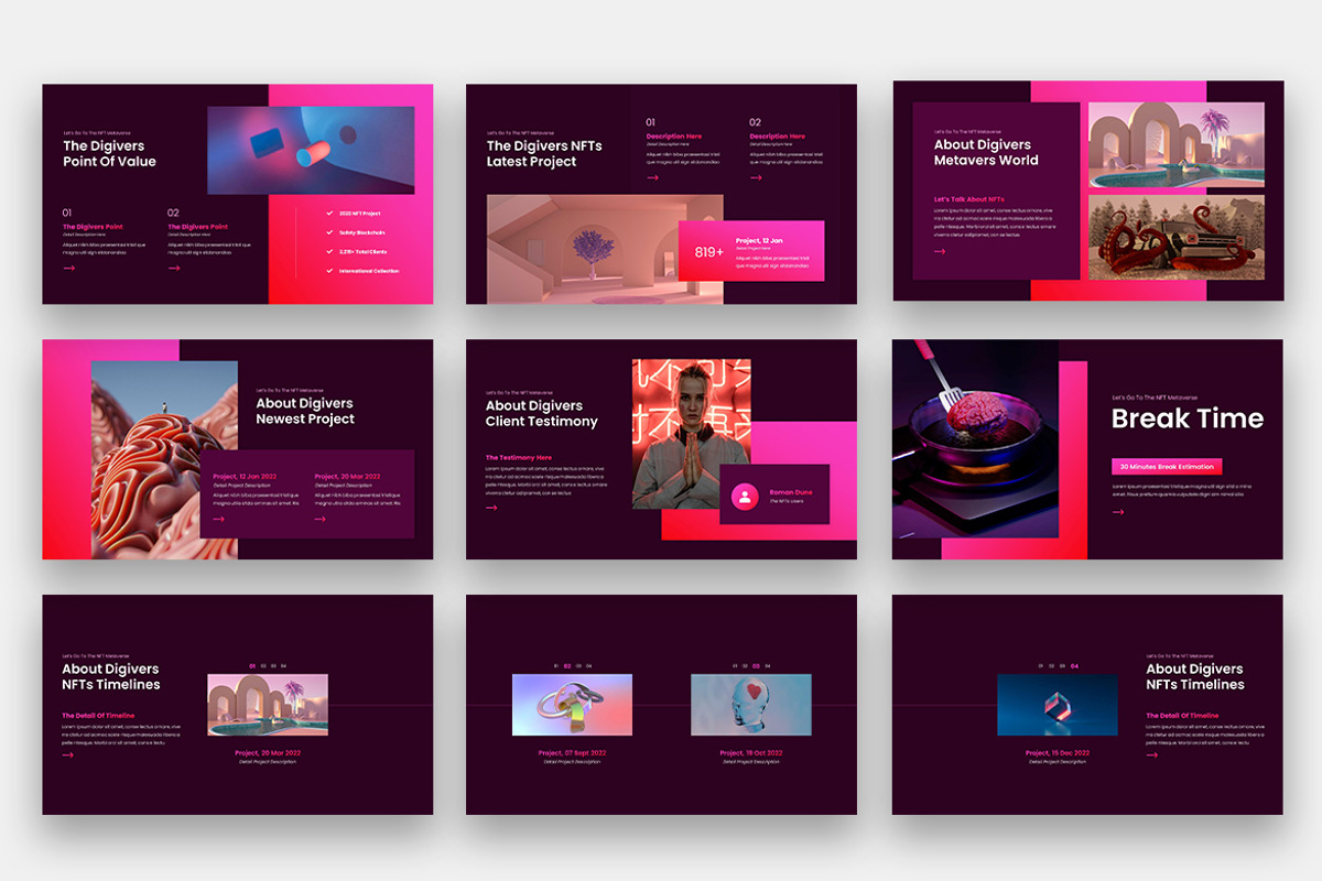 Digivers NFT Metaverse Powerpoint, a Presentation Template by kerismaker (Photo 5 of 6)