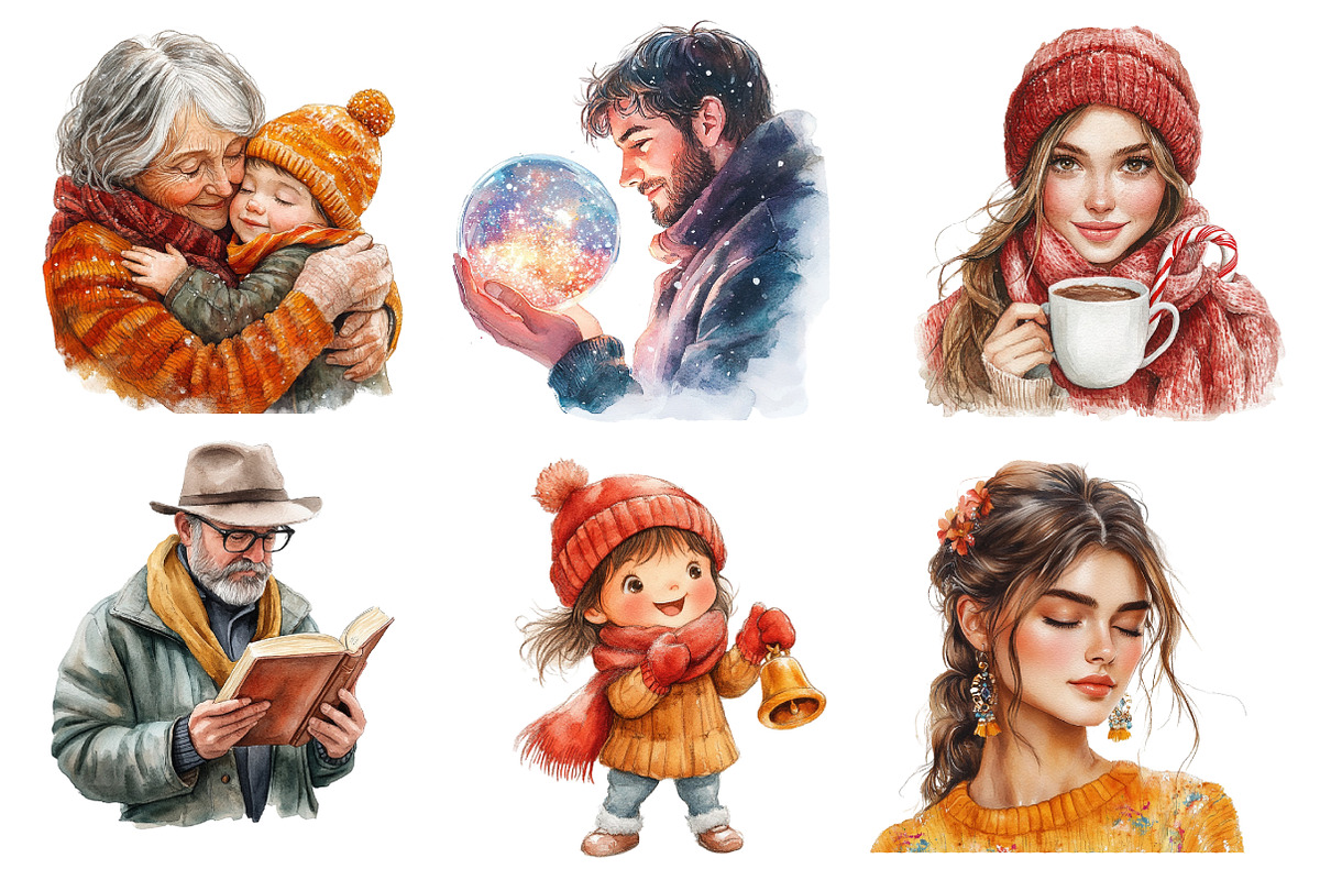 Black Family Christmas Clipart, an Illustration by Daily.Designs (Photo 4 of 4)