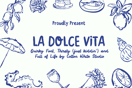 La Dolce Vita Brush Font, a Handwritten Font by Cotton White Studio