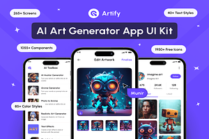 Artify - AI Art Generator App UI Kit, an UI Kit Template by Creative Perspective