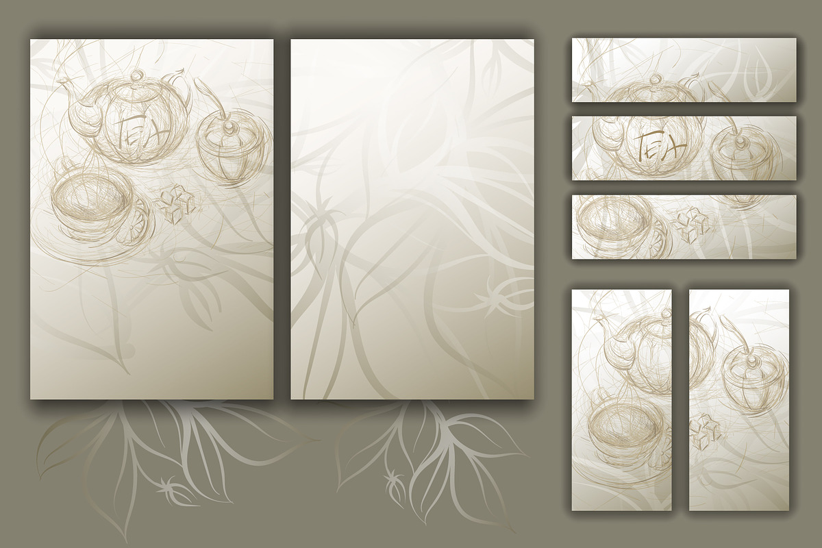 Set of cards tea menu., a Decorative Illustration by ArtOwl (Photo 2 of 3)