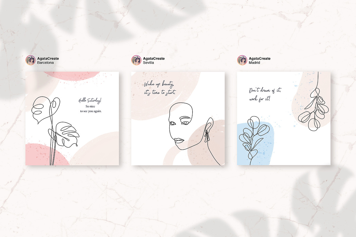 ANIMATED Instagram Posts – Lina, a Social Media Template by AgataCreate (Photo 7 of 8)