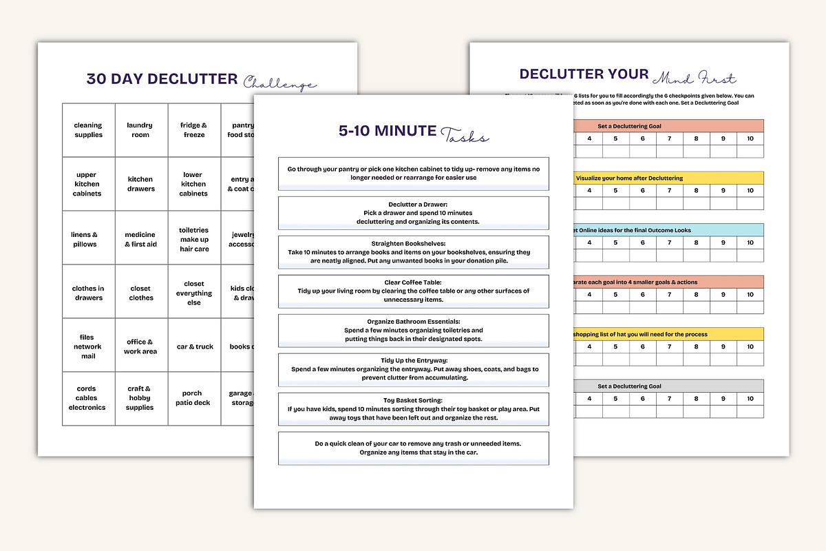 Decluttering & Organizer Planner