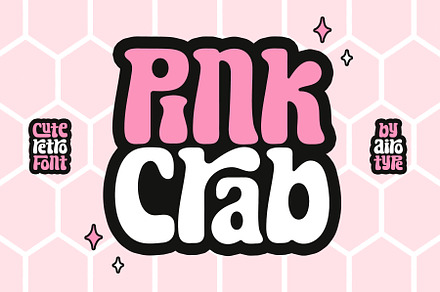 Pink Crab - Cute Retro Font, a Serif Font by Airotype