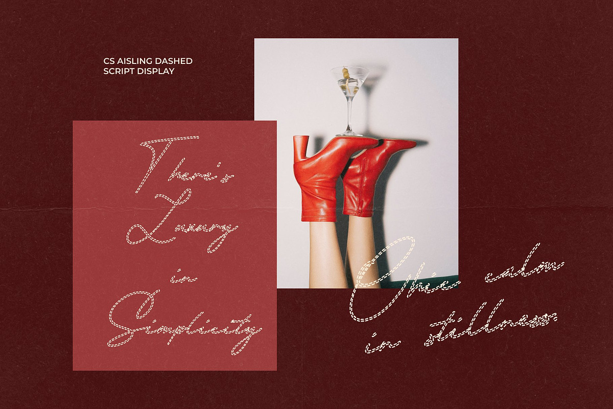 CS Aisling Dashed, a Script Font by Craft Supply Co. (Photo 6 of 8)