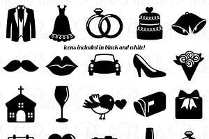 Wedding Icons Clipart And Vectors