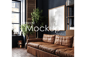Frame mockup in home interior, a Household Mockup by Artjafara