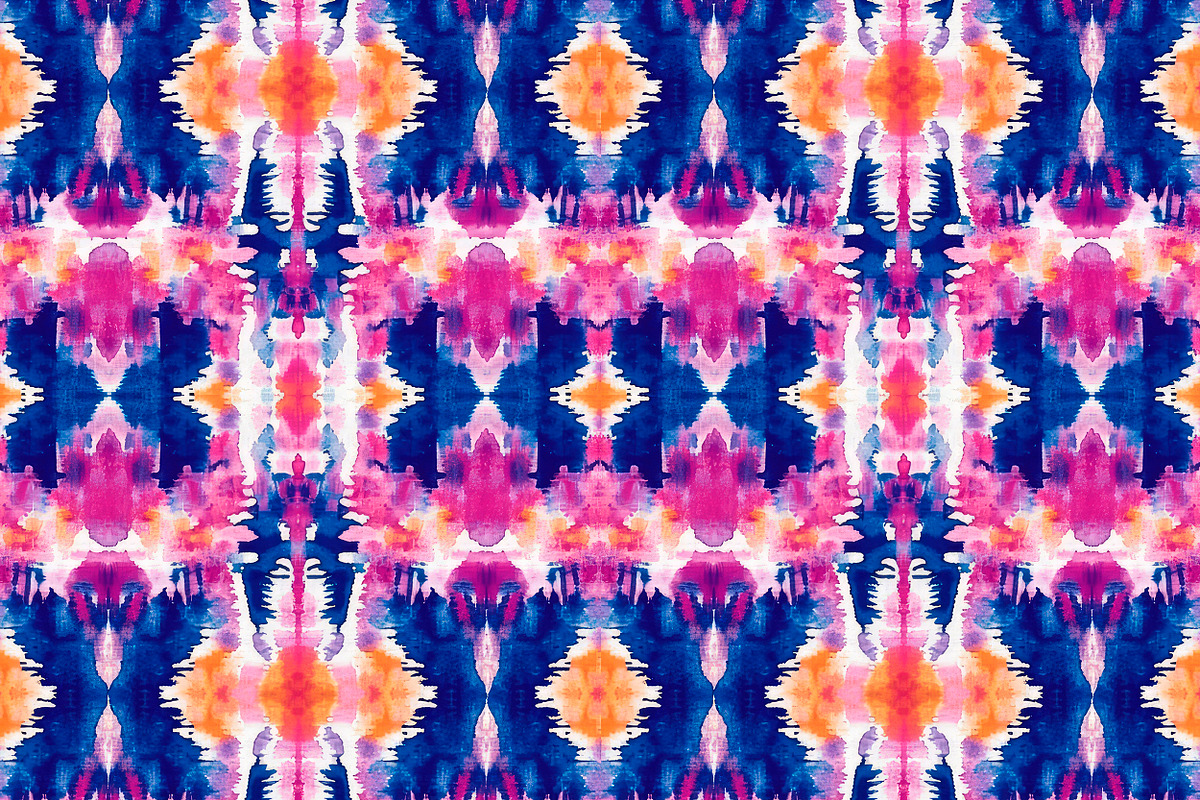 Tie dye shibori watercolor patterns, a Pattern Graphic by SketchArtStudio (Photo 5 of 14)