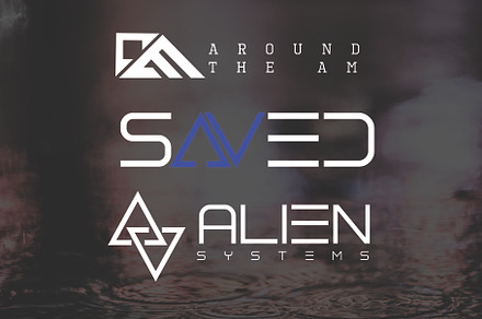 Alien / Geometric logo templates