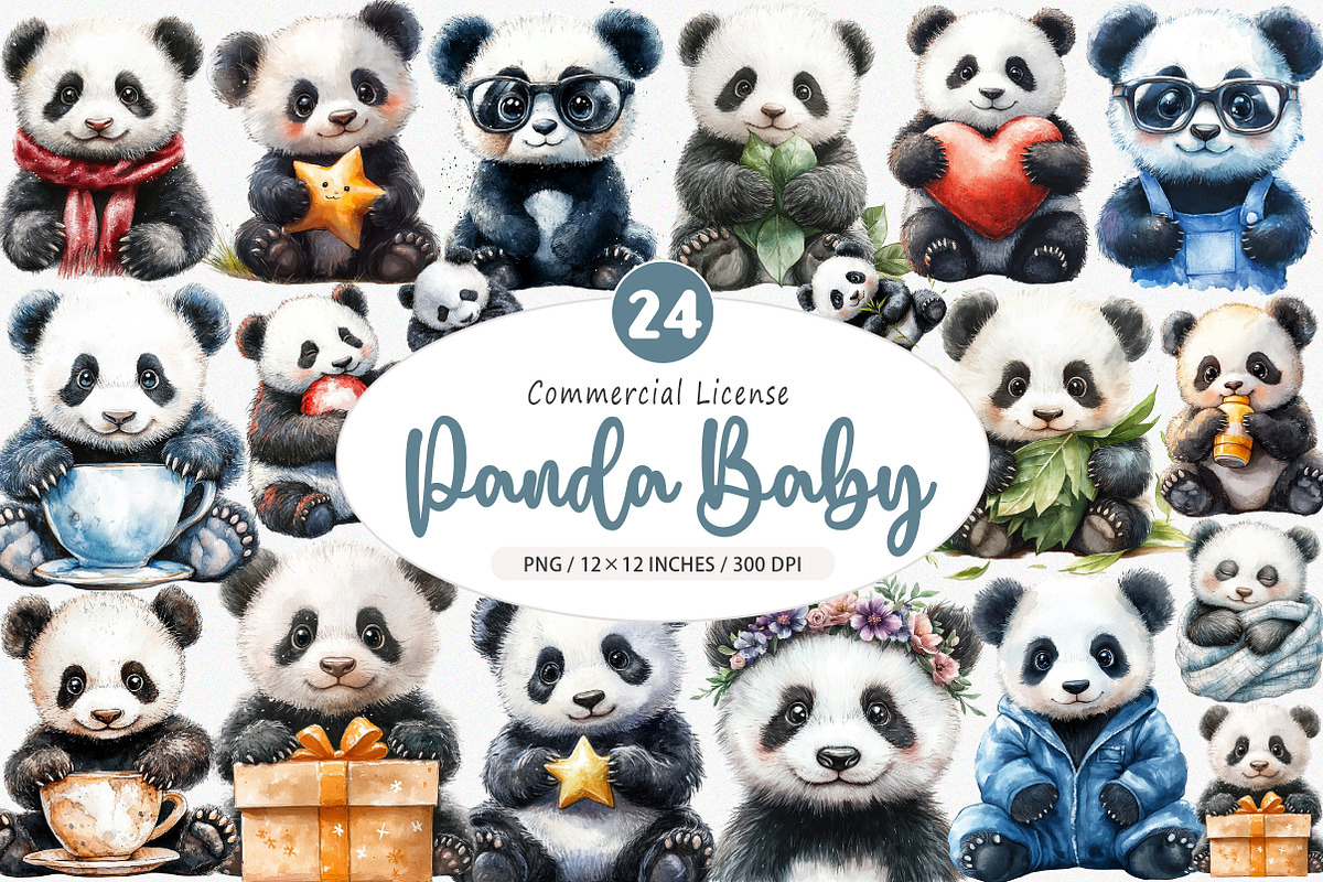 Panda Baby Panda Little Panda PNG, an Illustration by SinaCreation (Photo 1 of 5)