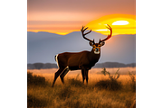 Custom art, Low Country, Buck Deer, a Branding & Logo Template by Boho Pixel Dust (Thumbnail 1 of 10)