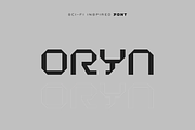 Oryn Bold Geometric Tech Font, a Sans Serif Font by Ebad Designs (Thumbnail 1 of 9)