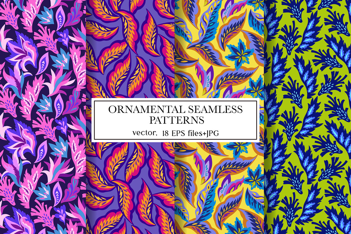 Ornamental seamless patterns, a Pattern Graphic by Robusta (Photo 1 of 9)