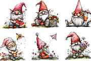 Scandi Summer Gnomes Clipart, an Illustration by Designking (Thumbnail 4 of 5)