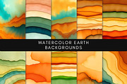 50 Watercolor Earth's Desert Layers, a Background Graphic by UniqueMe (Thumbnail 5 of 14)